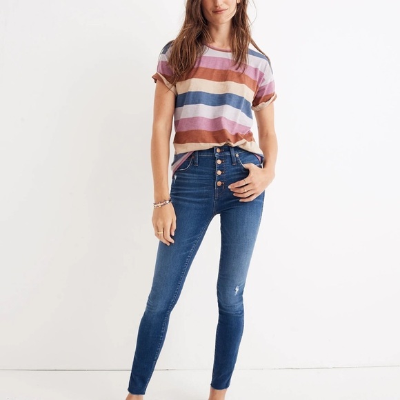 Madewell Denim - Madewell 10" High-Rise Button Fly Skinny Jeans | Size 29 | Hannah Wash